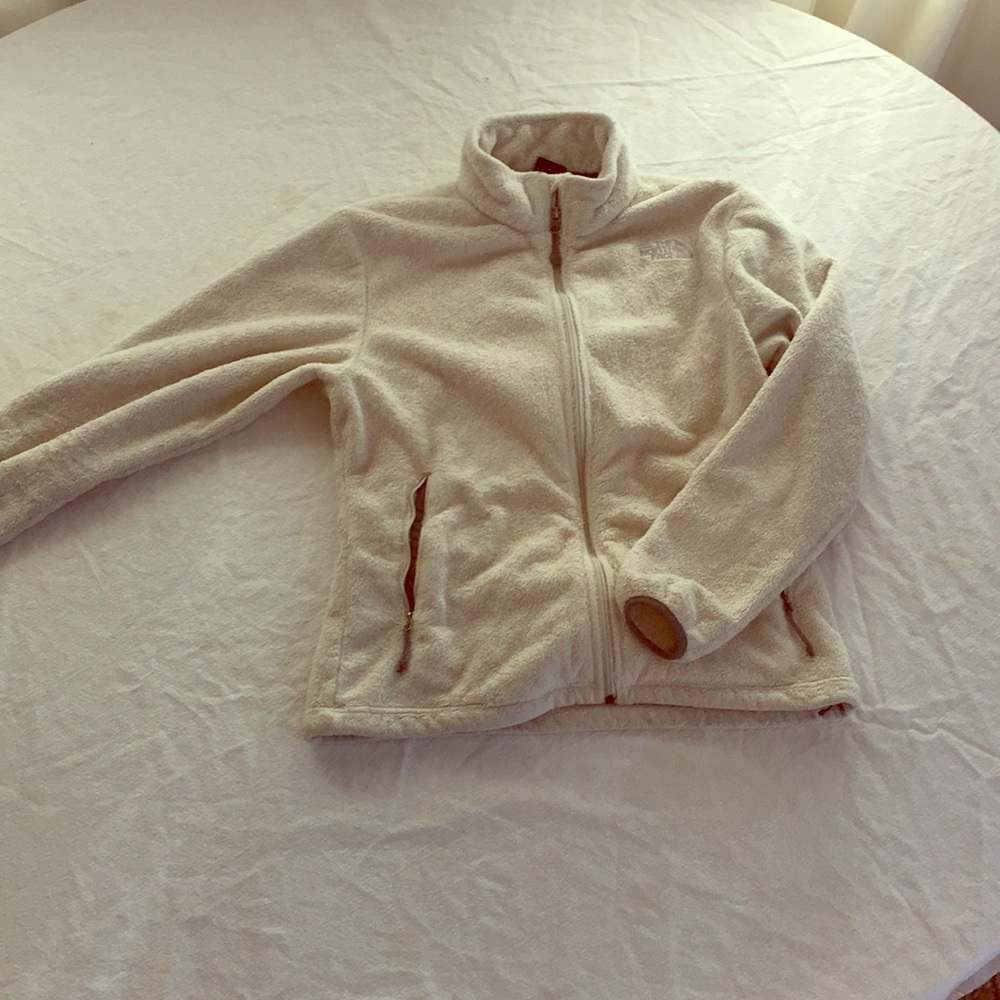 The North Face fleece jacket, cream, size M